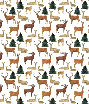 Fenster Rollo mit dezentem Hirsche- und Rehe‑Motiv
