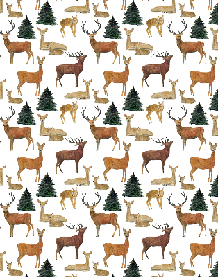 Fenster Rollo mit dezentem Hirsche- und Rehe‑Motiv