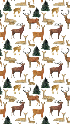 Fenster Rollo mit dezentem Hirsche- und Rehe‑Motiv