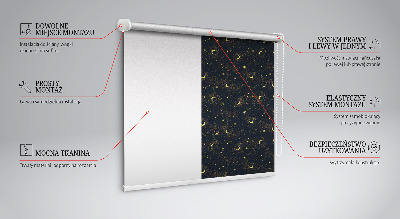 Fenster Rollo mit Motiv aus Mond und Sternen