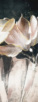 Verdunkelungsrollo mit gemaltem Blumenmuster