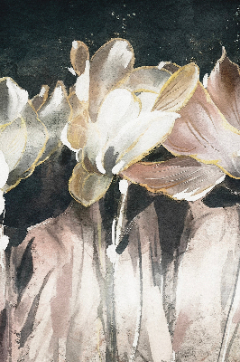 Verdunkelungsrollo mit gemaltem Blumenmuster