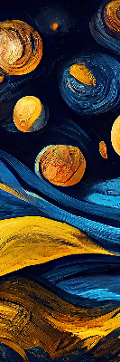 Rollo lichtundurchlässig mit Planetenmuster