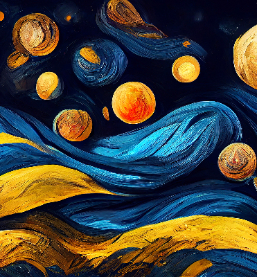 Rollo lichtundurchlässig mit Planetenmuster