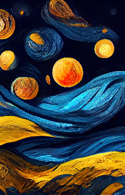 Rollo lichtundurchlässig mit Planetenmuster