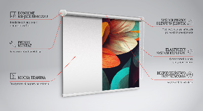 Fenster Rollo mit abstraktem Blumenmuster