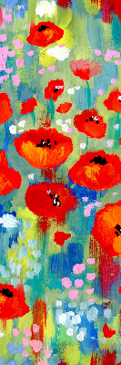 Rollo lichtundurchlässig mit Motiv einer Mohnblumenwiese
