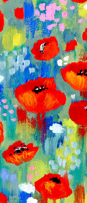 Rollo lichtundurchlässig mit Motiv einer Mohnblumenwiese