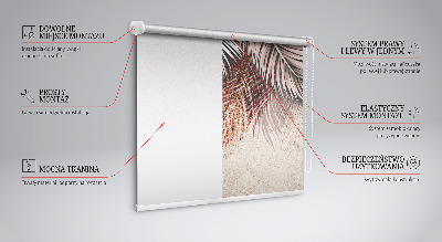 Rollo lichtundurchlässig mit Blattmotiv