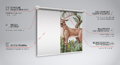 Fenster Rollo mit Motiv Waldtiere