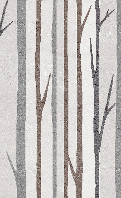 Fenster Rollo mit Baumstamm‑Motiv