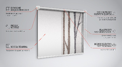 Fenster Rollo mit Baumstamm‑Motiv