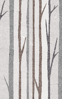 Fenster Rollo mit Baumstamm‑Motiv