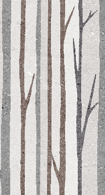 Fenster Rollo mit Baumstamm‑Motiv