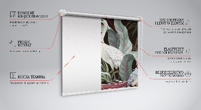 Fenster Rollo mit Motiv „Vögel im Laub“
