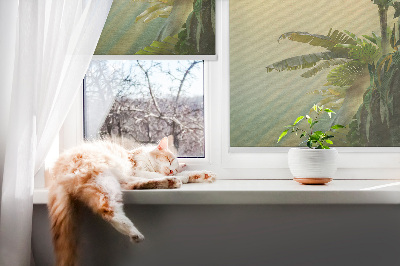Fenster Rollo mit Pflanzenrahmen zur Befestigung an Fensterrahmen