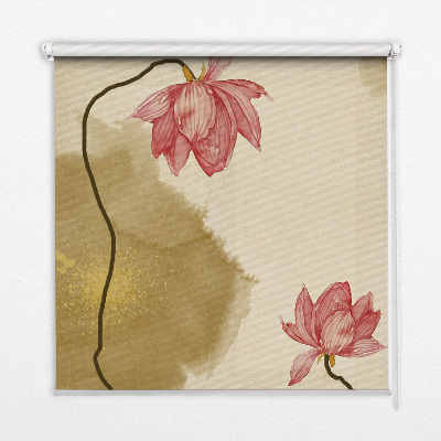 Fenster Rollo mit Blumenmuster