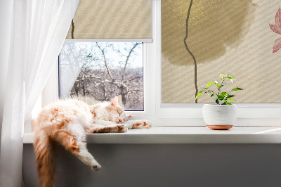 Fenster Rollo mit Blumenmuster
