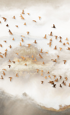Rollo lichtundurchlässig mit Motiv eines Vogelschwarms