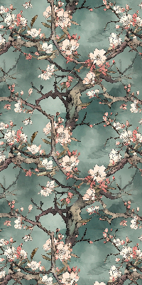 Verdunkelungsrollo mit Motiv „Blumen am Baum“