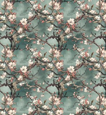 Verdunkelungsrollo mit Motiv „Blumen am Baum“