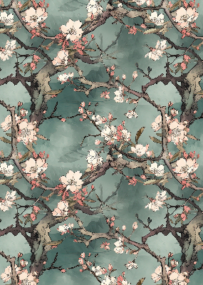 Verdunkelungsrollo mit Motiv „Blumen am Baum“
