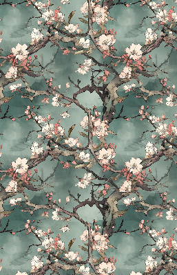 Verdunkelungsrollo mit Motiv „Blumen am Baum“