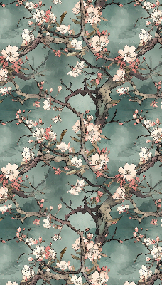 Verdunkelungsrollo mit Motiv „Blumen am Baum“