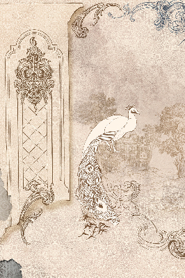 Fenster Rollo mit Vintage-Vogelmotiv