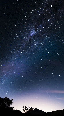 Verdunkelungsrollo mit Sternenhimmel-Motiv