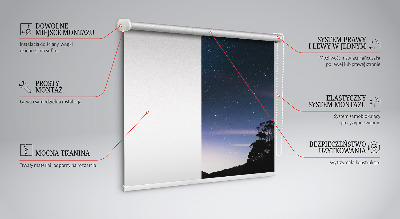 Verdunkelungsrollo mit Sternenhimmel-Motiv