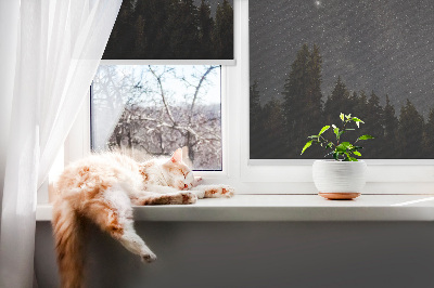 Fenster Rollo mit Sternenmuster
