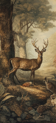 Fenster Rollo mit Waldtieren als Motiv
