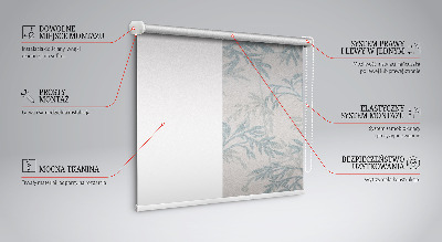 Fenster Rollo mit Blattmuster