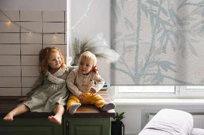Fenster Rollo mit Blattmuster