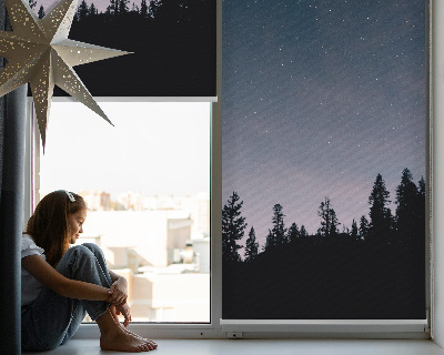 Rollo lichtundurchlässig mit Sternenhimmel-Motiv