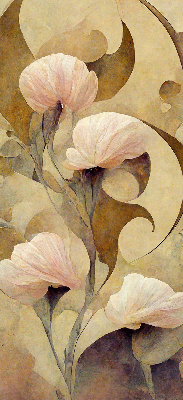 Fenster Rollo in Rosa mit Blumenmuster