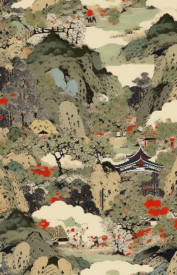 Rollo lichtundurchlässig mit Motiv Berg