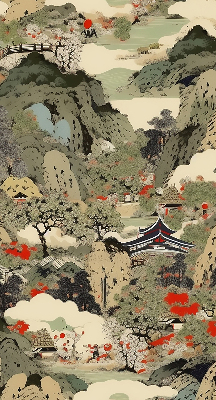 Rollo lichtundurchlässig mit Motiv Berg