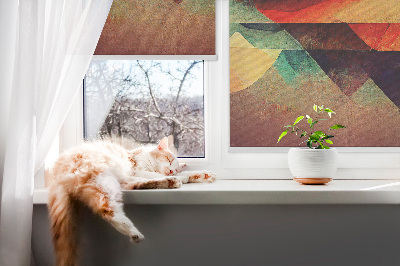 Fenster Rollo mit abstraktem Bergmotiv