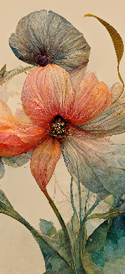 Rollo lichtundurchlässig mit Blumenmotiv