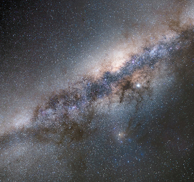 Verdunkelungsrollo mit Motiv der Milchstraße