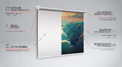 Fenster Rollo mit Motiv Sonnenuntergang