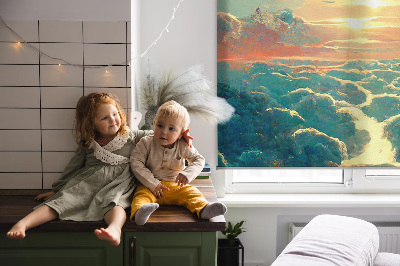Fenster Rollo mit Motiv Sonnenuntergang