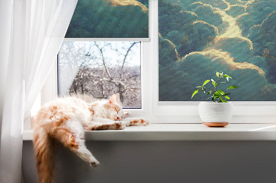 Fenster Rollo mit Motiv Sonnenuntergang