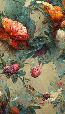 Rollo lichtundurchlässig mit Wiesenmotiv