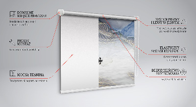 Fenster Rollo mit Motiv verschwommener Berge