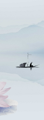 Verdunkelungsrollo mit Motiv eines Fischers auf einem Boot