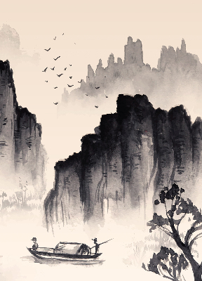Rollo lichtundurchlässig mit Motiv Felsen
