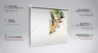 Fenster Rollo mit Motiv eines Kranichs in grün